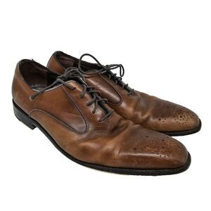 Marco Vittorio Oxford Leather Dress Shoes Men's Size‎ 10.5 Brown Lace